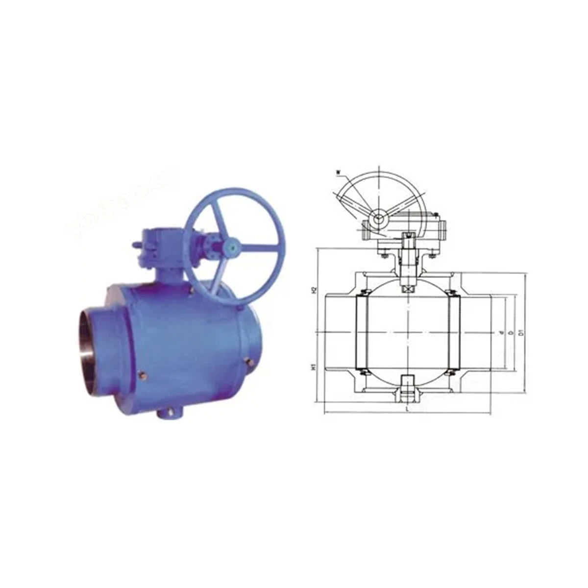 Worm Gear All Welded Ball Valve