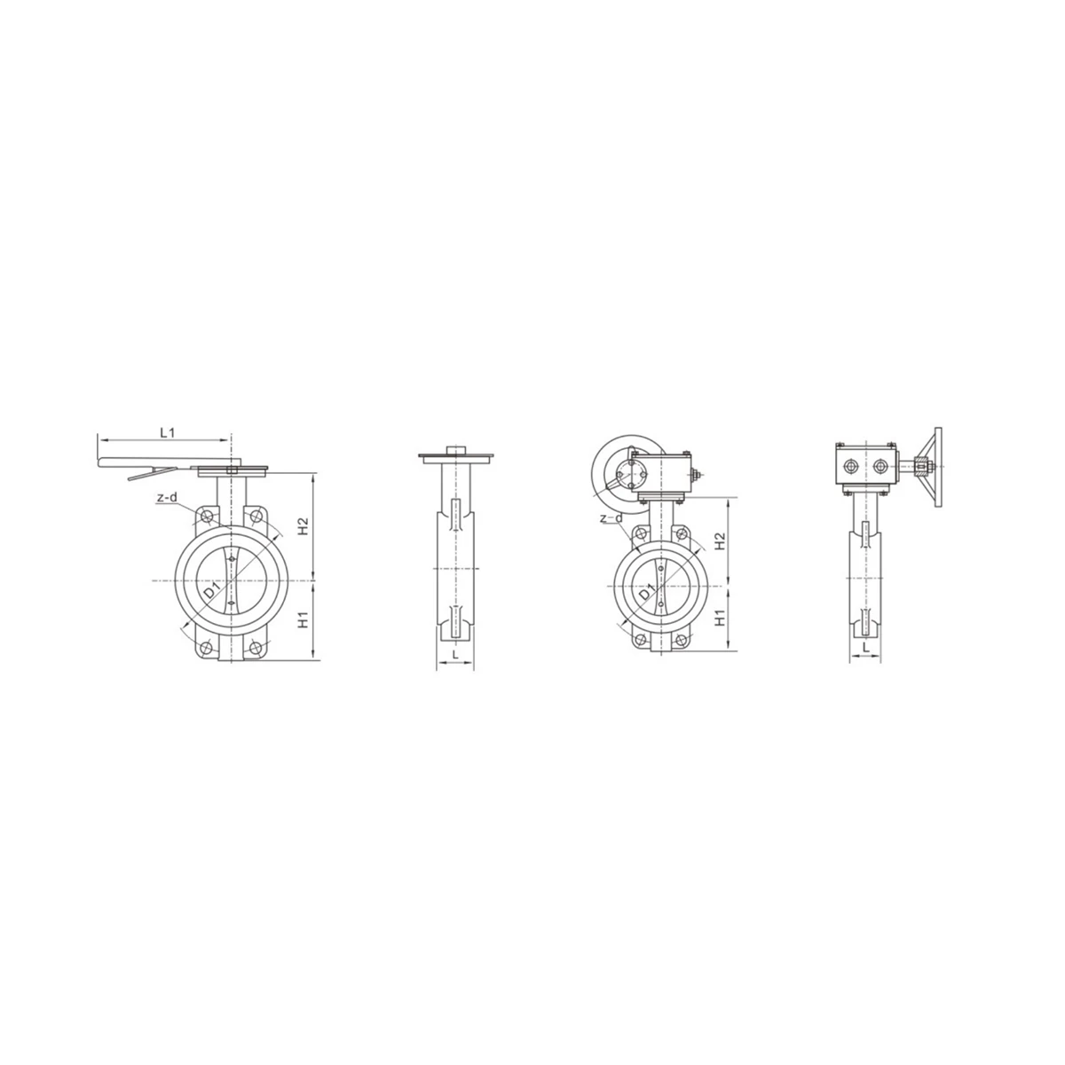 Wafer-Type Butterfly Valve
