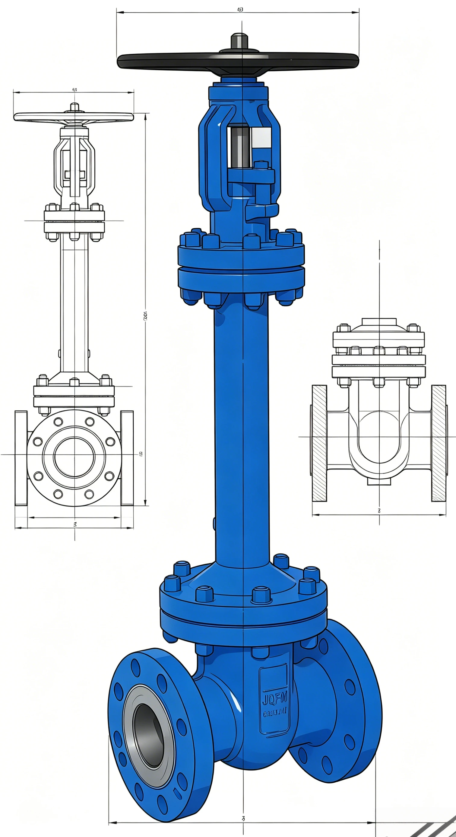 German standard bellows gate valve