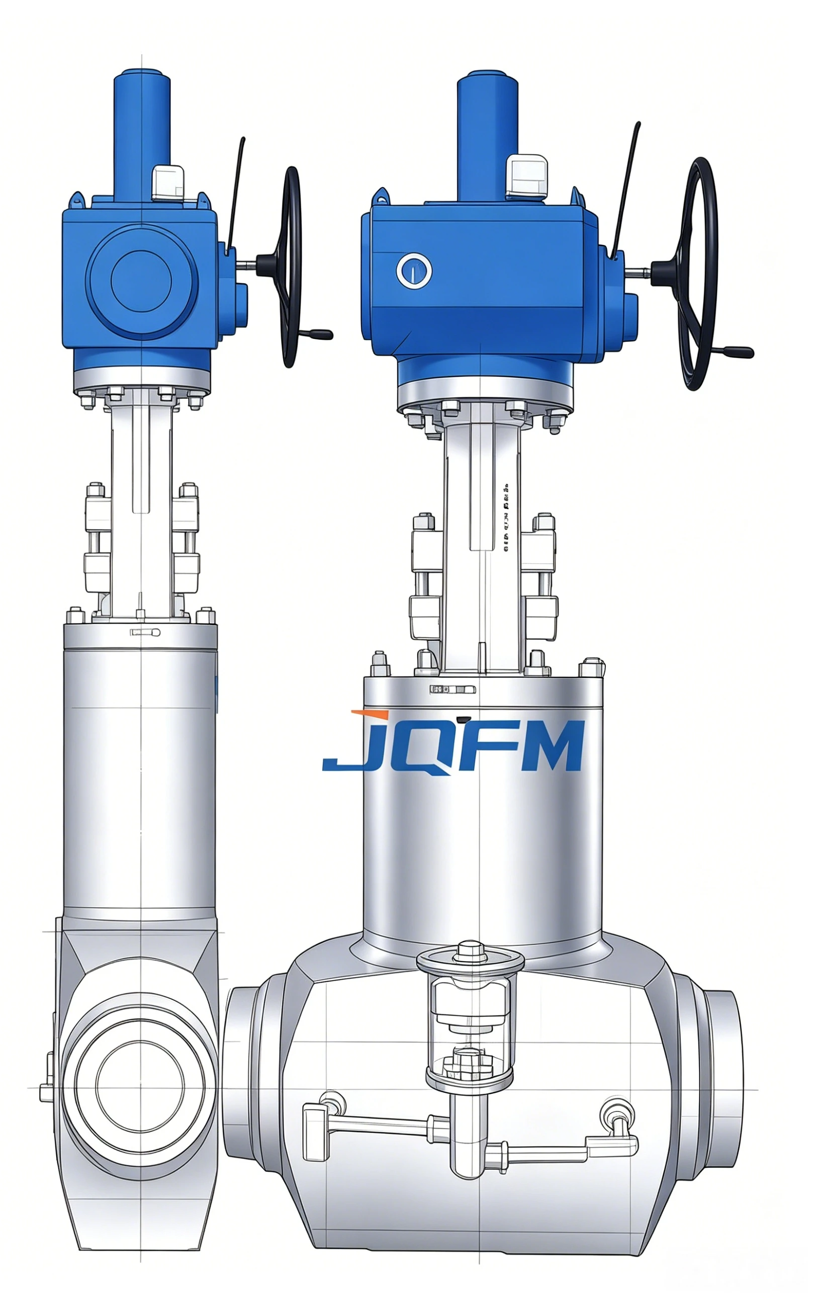 High temperature and high pressure integral steel gate valve