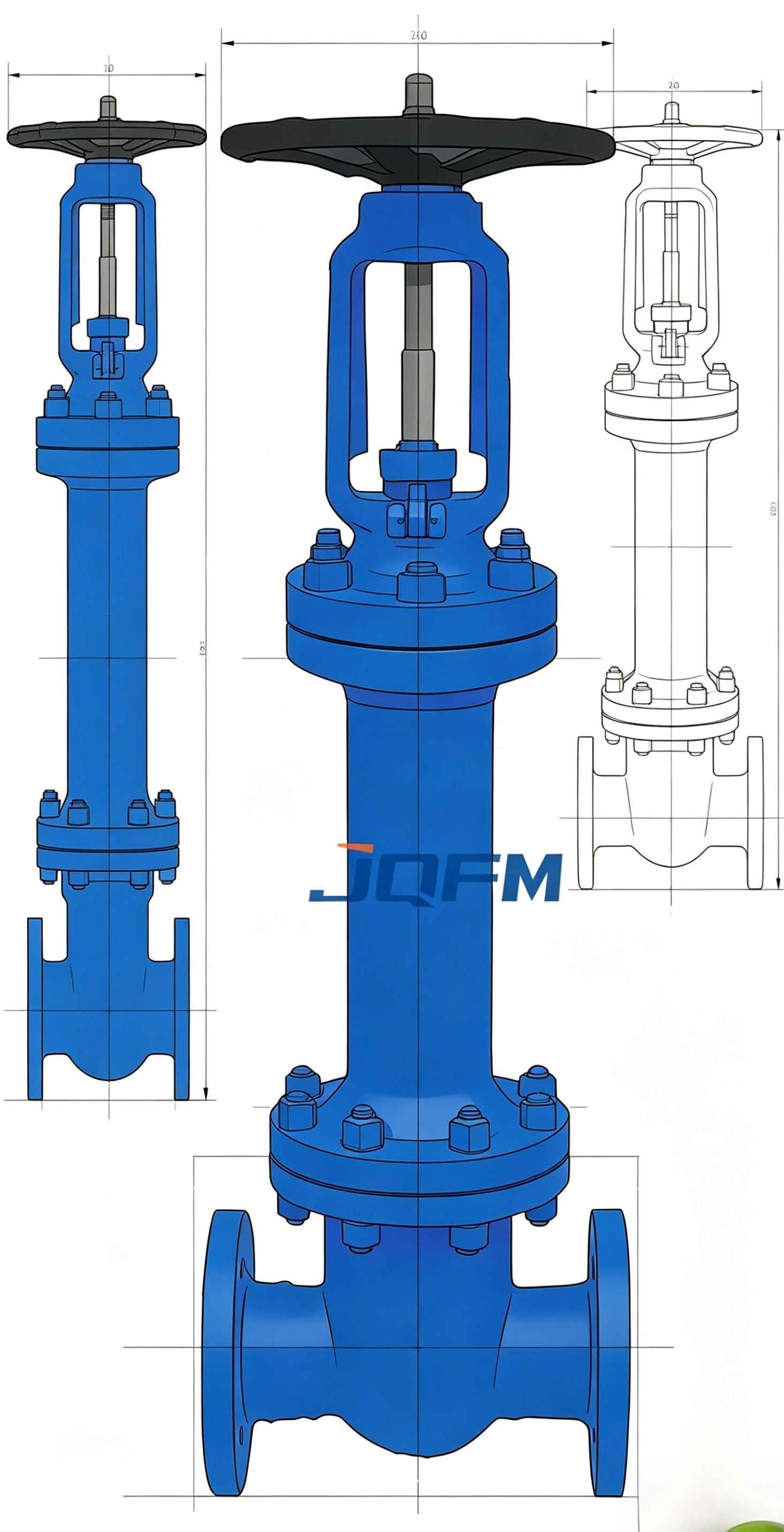 American standard corrugated gate valve