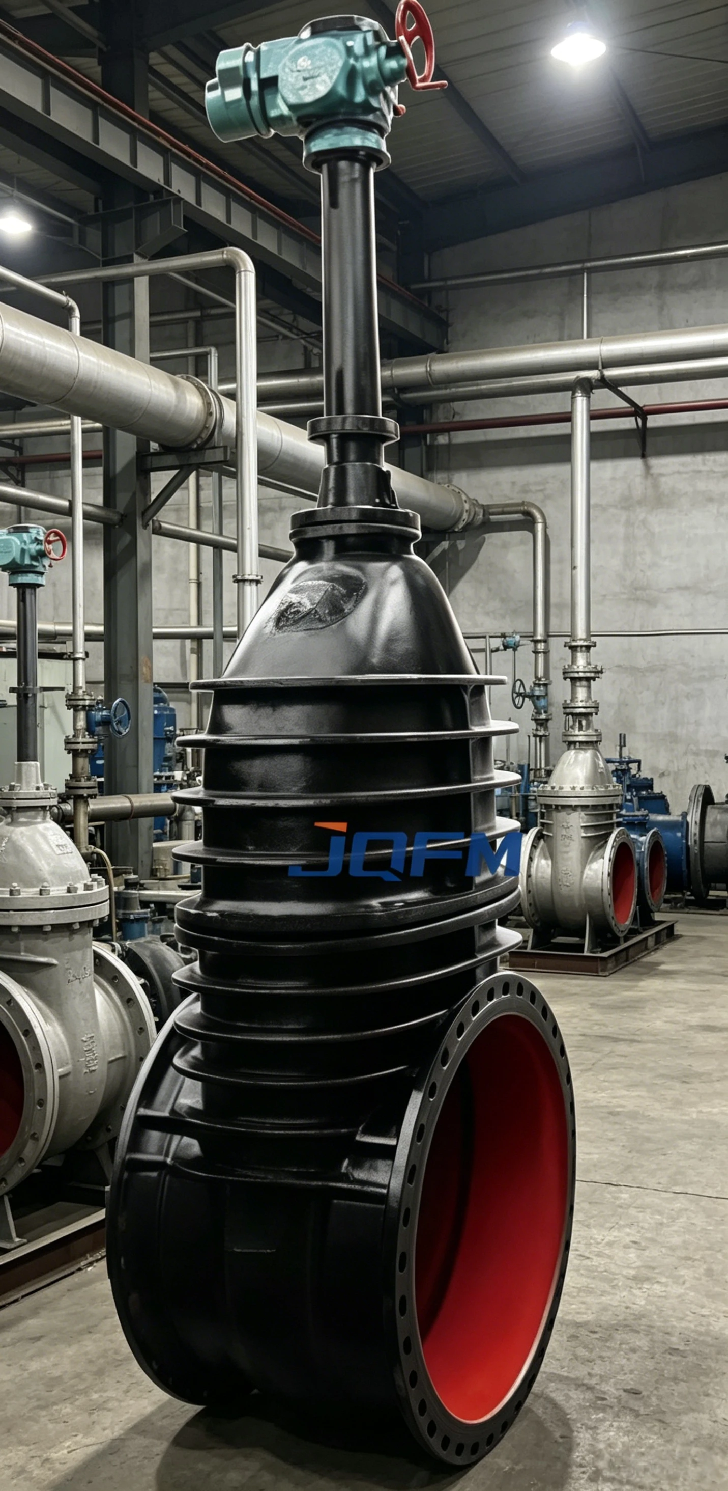 Electric rising stem cast iron gate valve