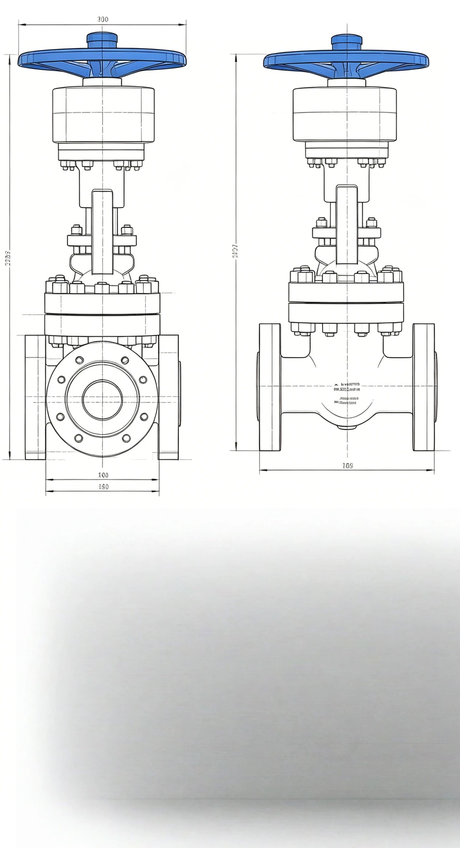 Bevel gear American standard gate valve