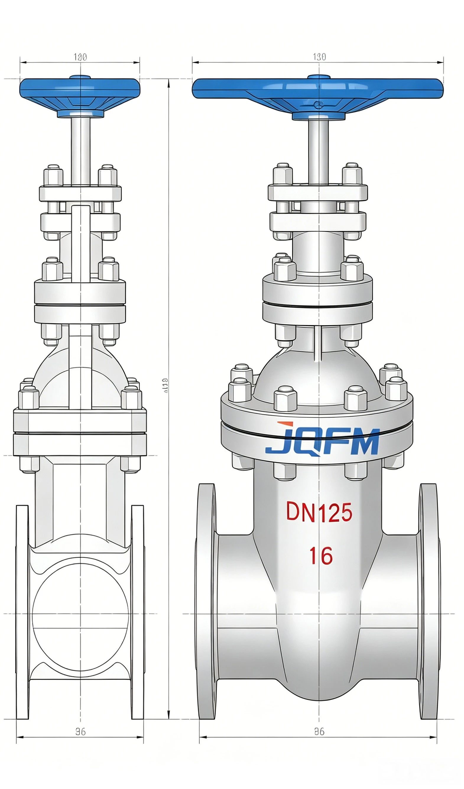 Non rising stem gate valve