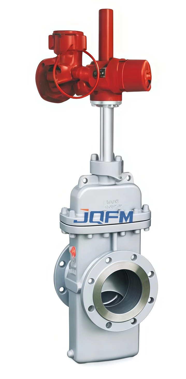 Electric flat gate valve with diversion hole