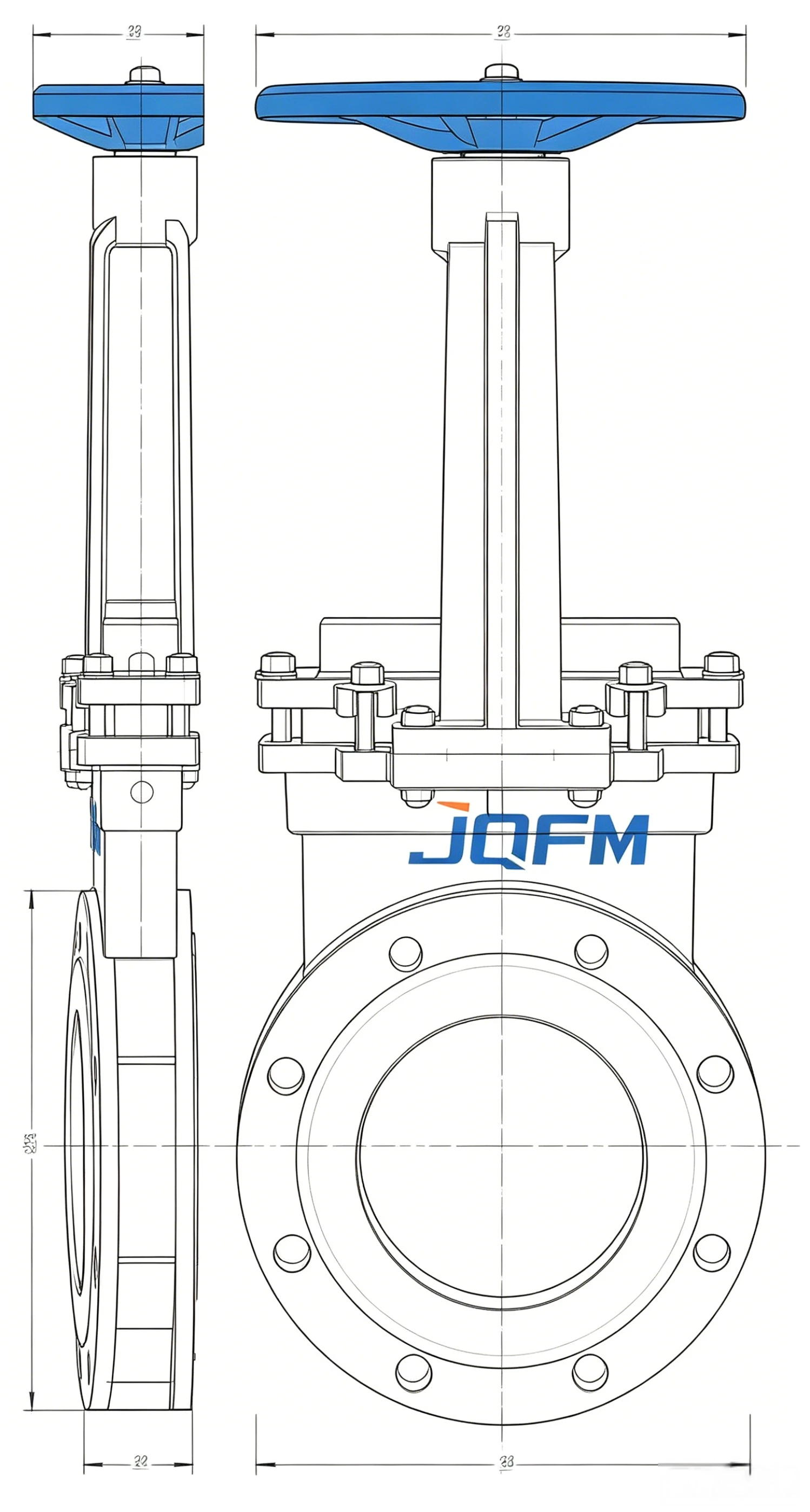 Clamp type high-pressure flat gate valve
