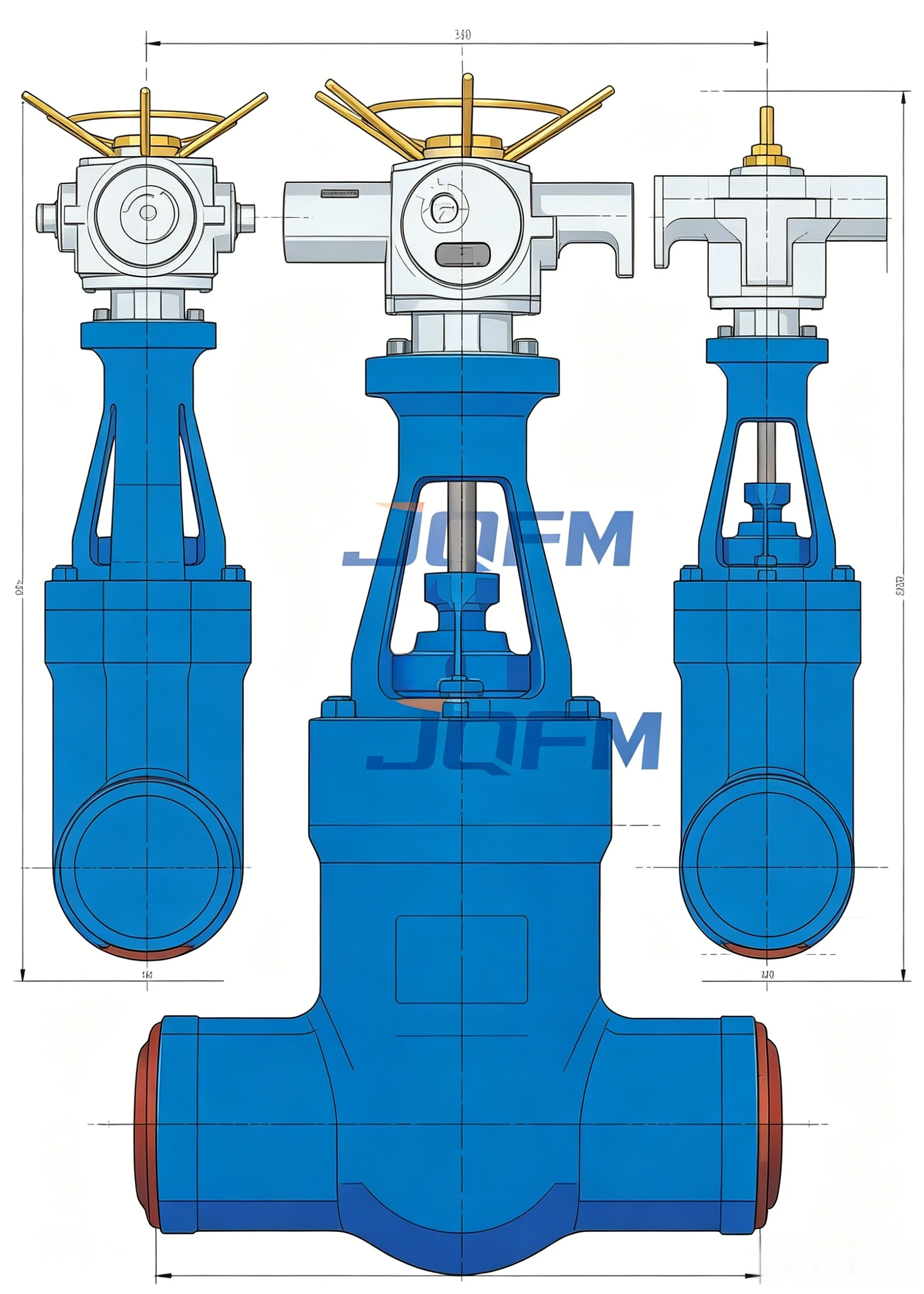 National standard power station gate valve