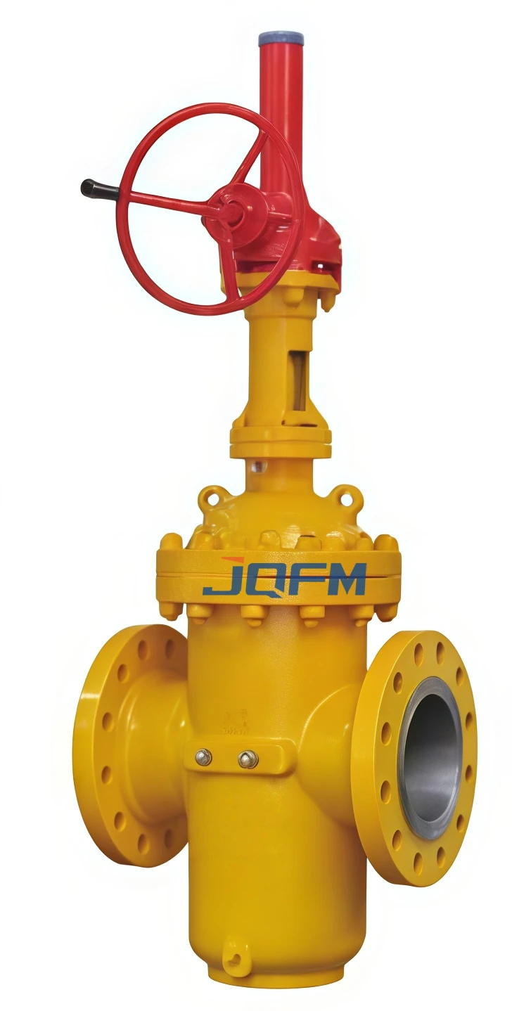 Bevel gear flat gate valve