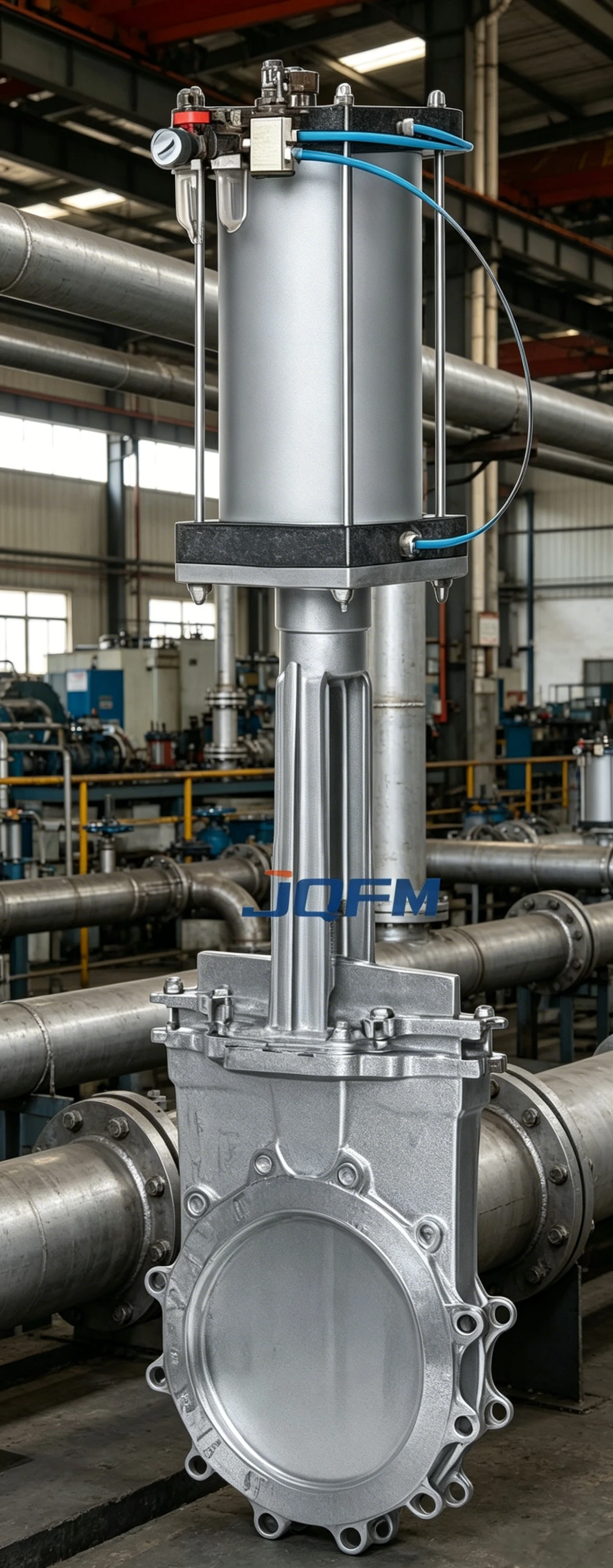 Pneumatic knife gate valve
