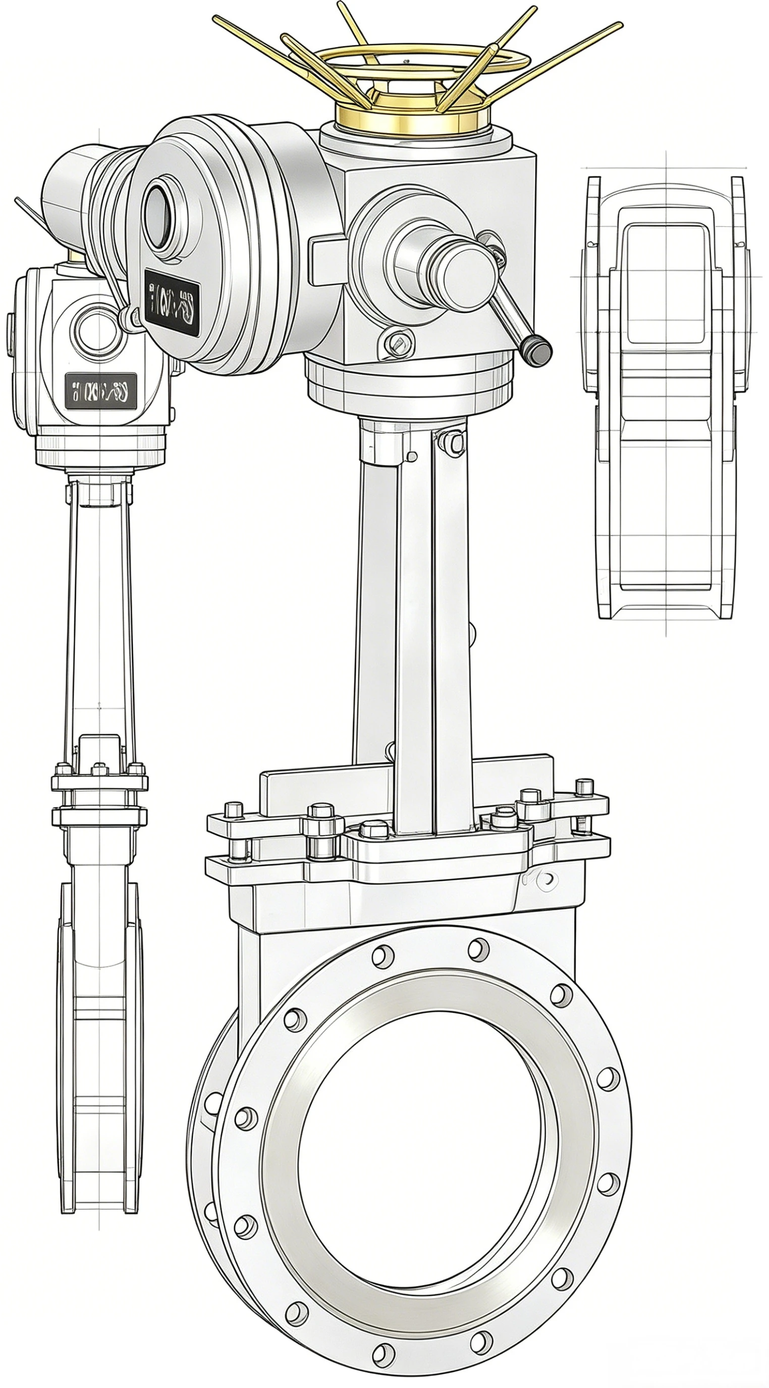 Electric knife gate valve