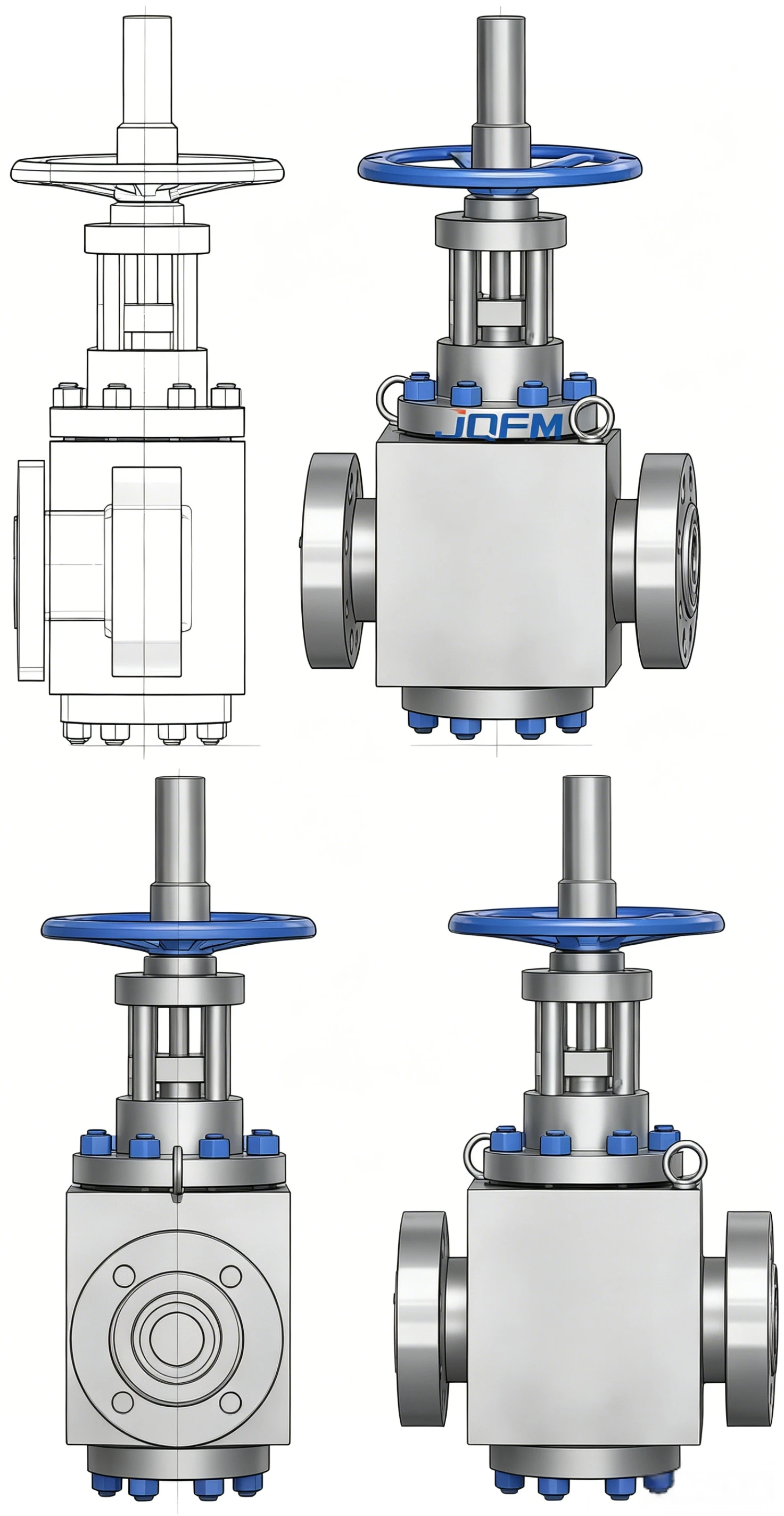Special material flat gate valve