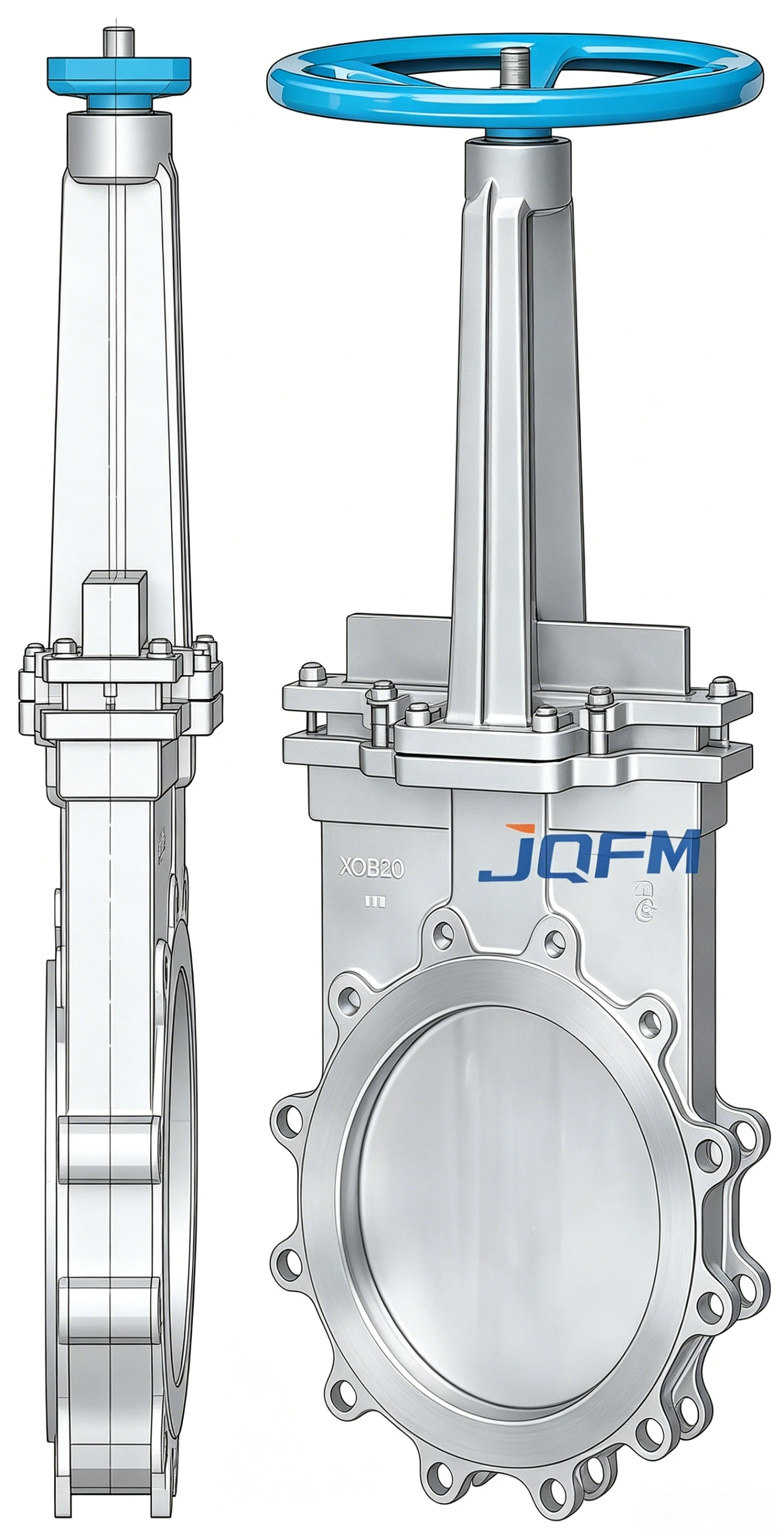 Plum blossom knife gate valve