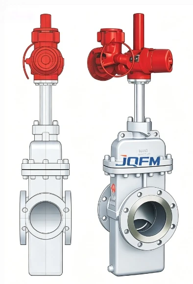 Electric flat gate valve with diversion hole