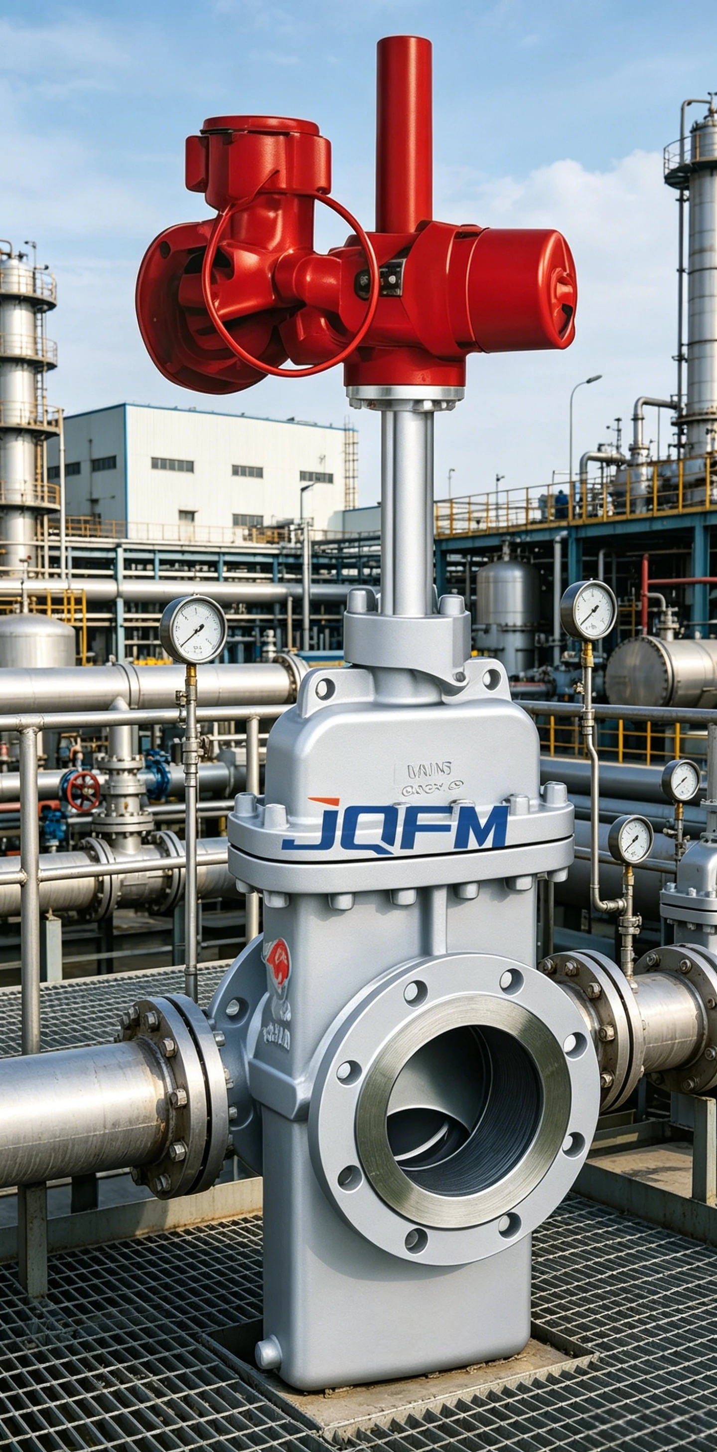 Electric flat gate valve with diversion hole