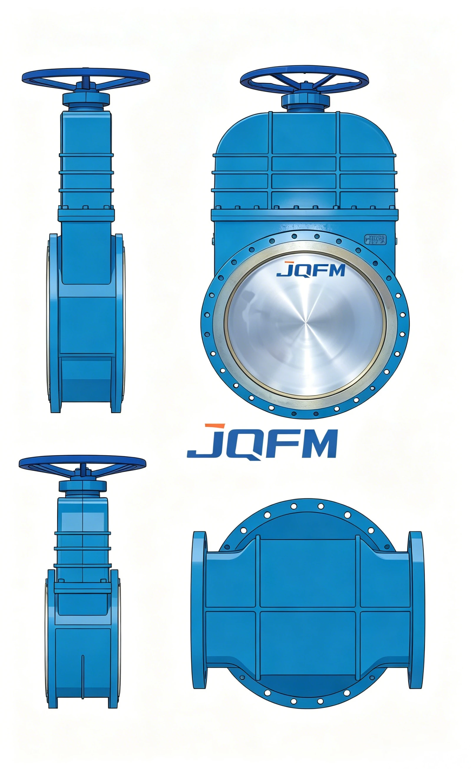 Manual dark bar type knife gate valve