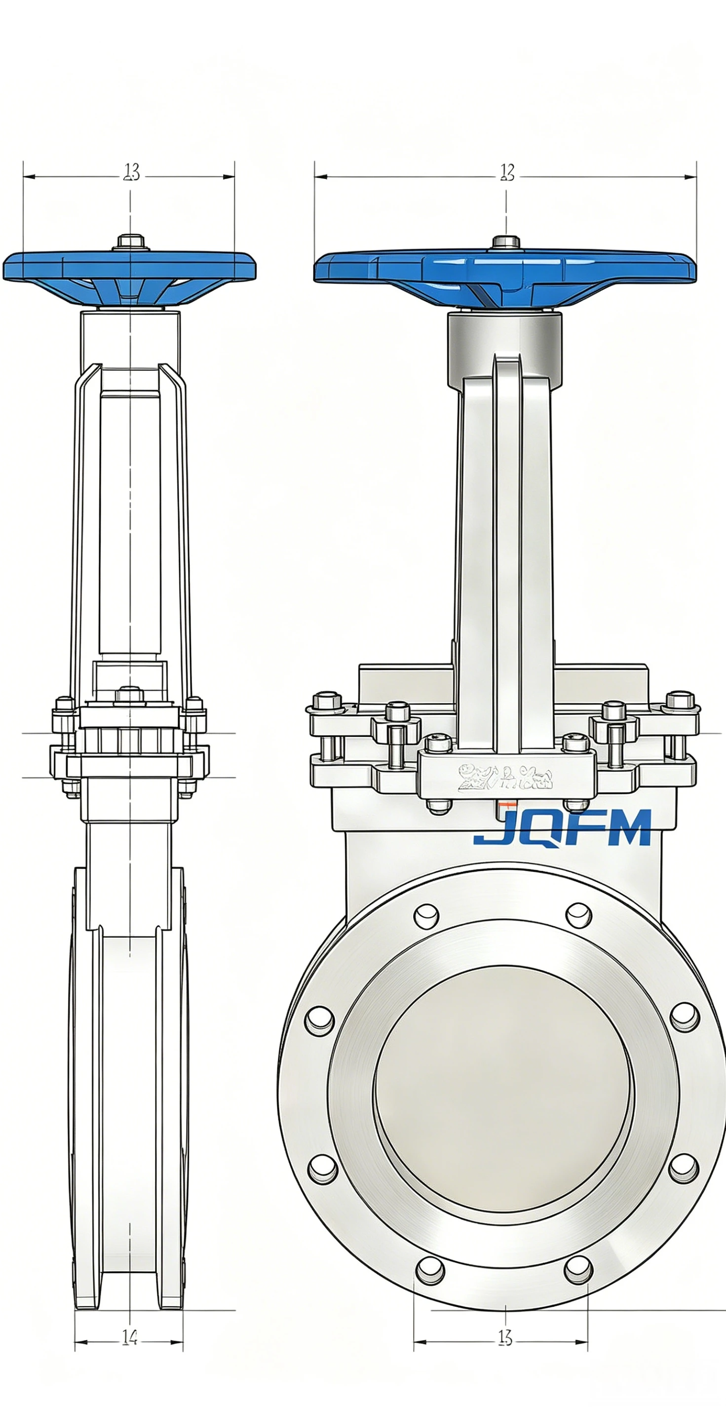 Knife gate valve