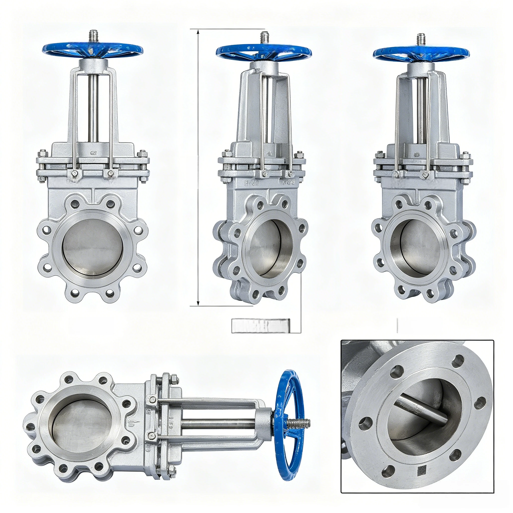 Plum blossom knife gate valve