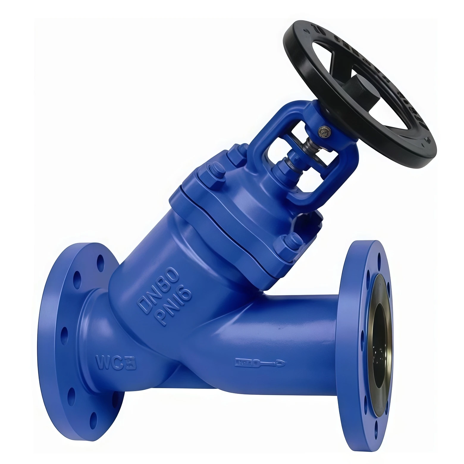 German standard Y-type straight through bellows globe valve