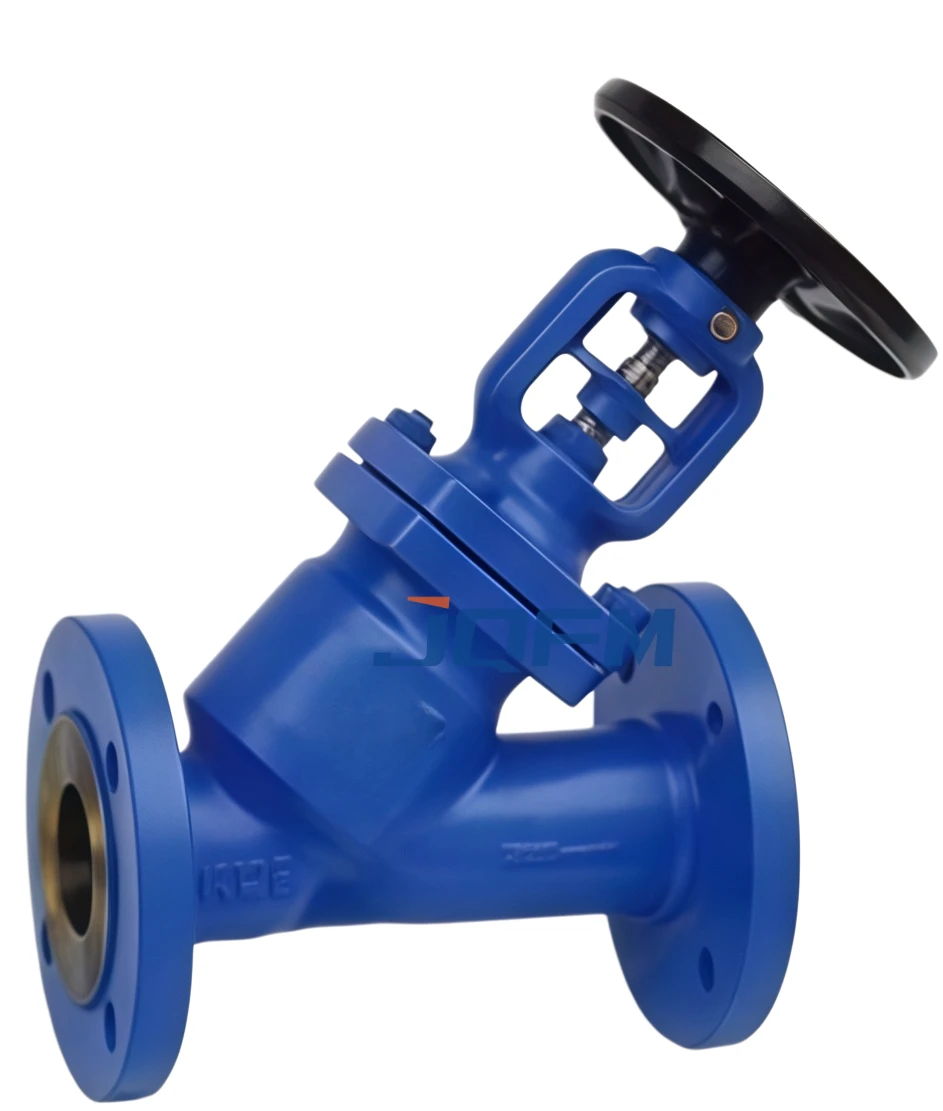 German standard Y-type straight through bellows globe valve