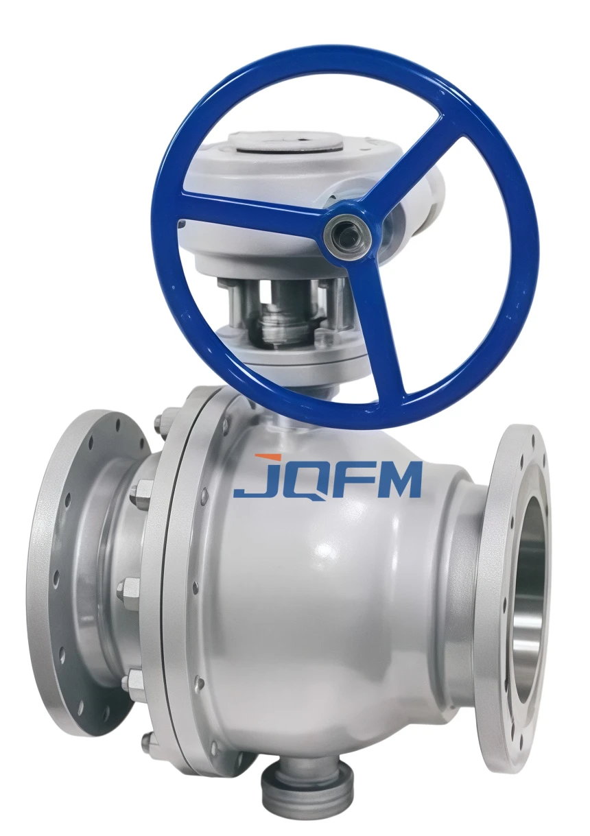 Worm gear fixed ball valve