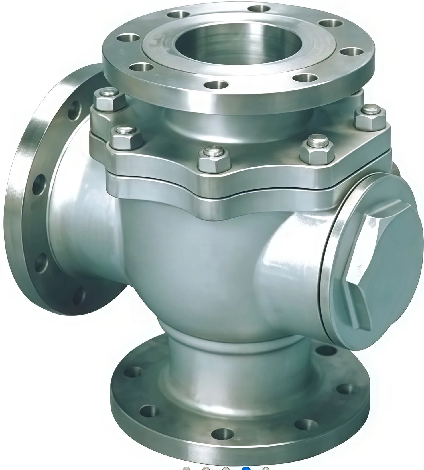 Integrated three-way ball valve