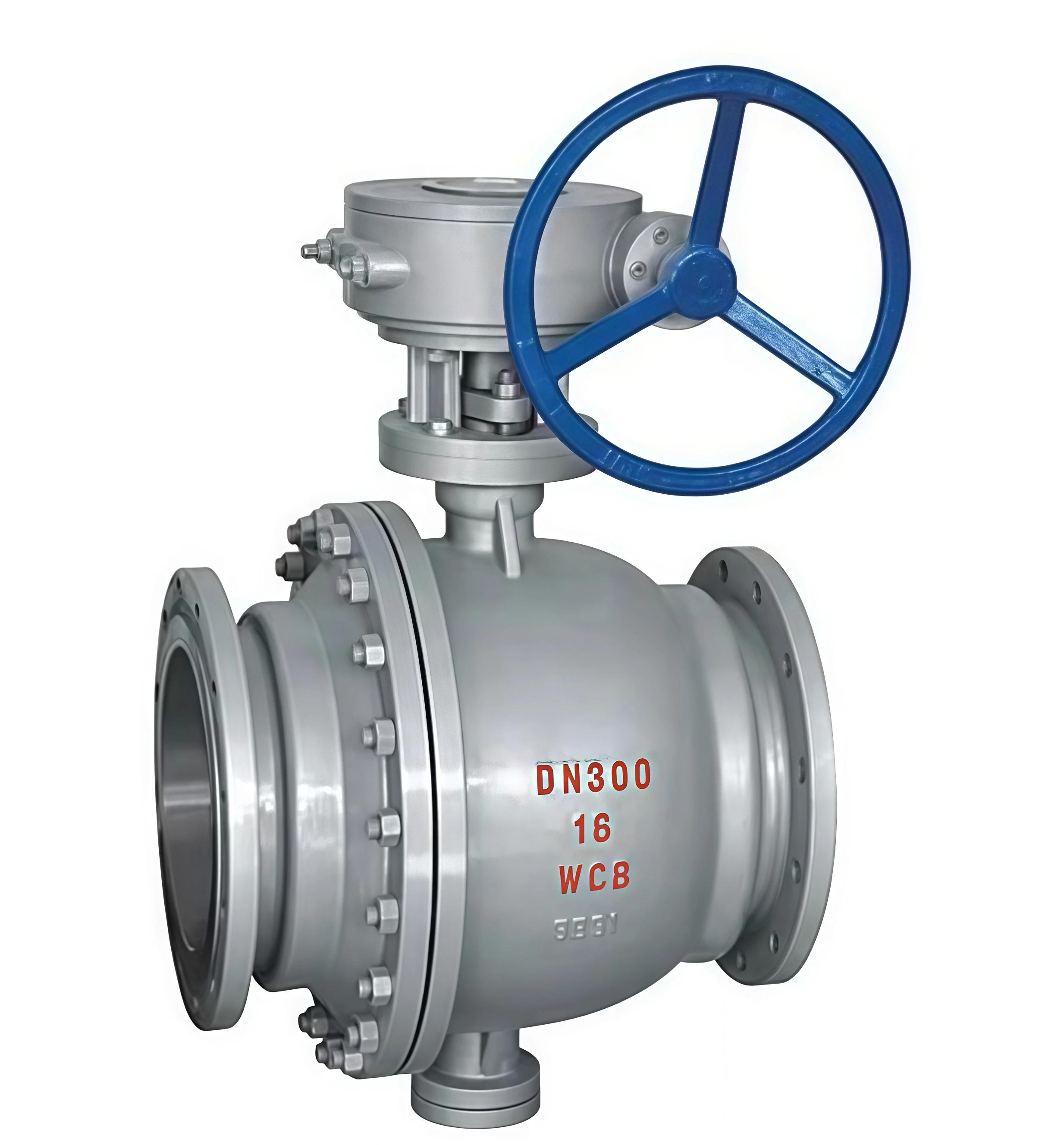 Worm gear fixed ball valve