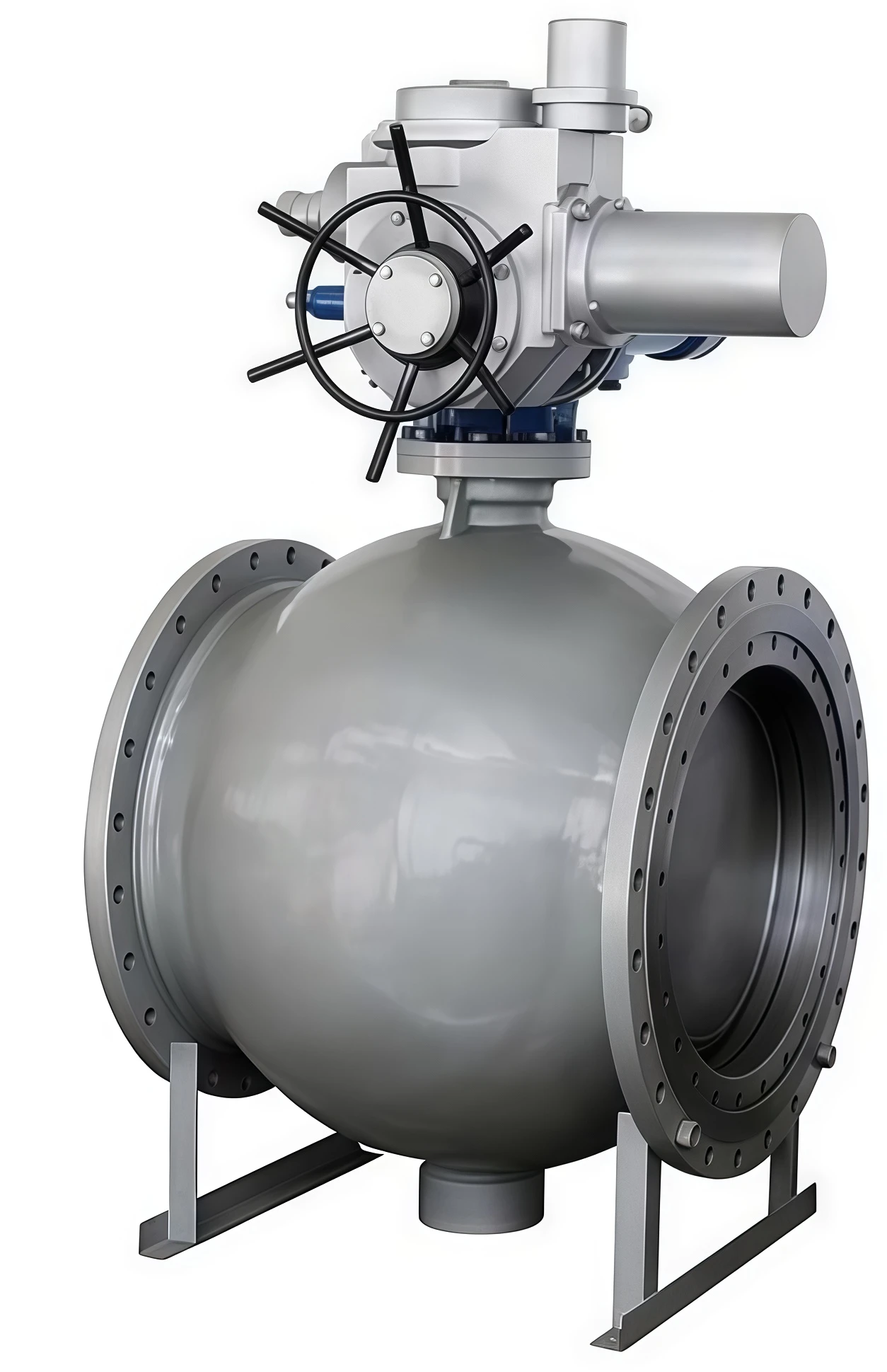 Electric eccentric hemispherical valve