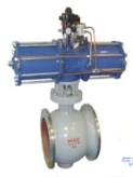 Pneumatic eccentric hemispherical valve
