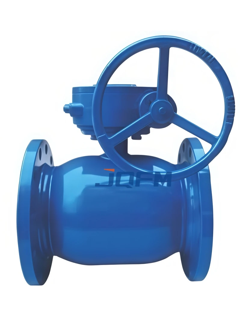 Flange worm gear drive welding ball valve