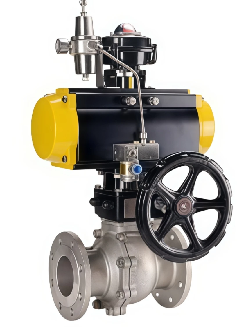 Pneumatic fixed ball valve