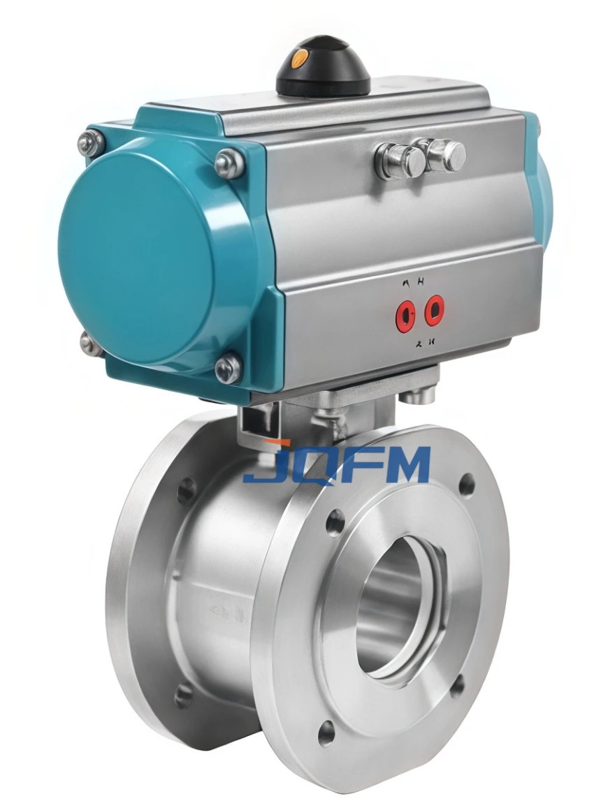 Pneumatic V-shaped ball valve