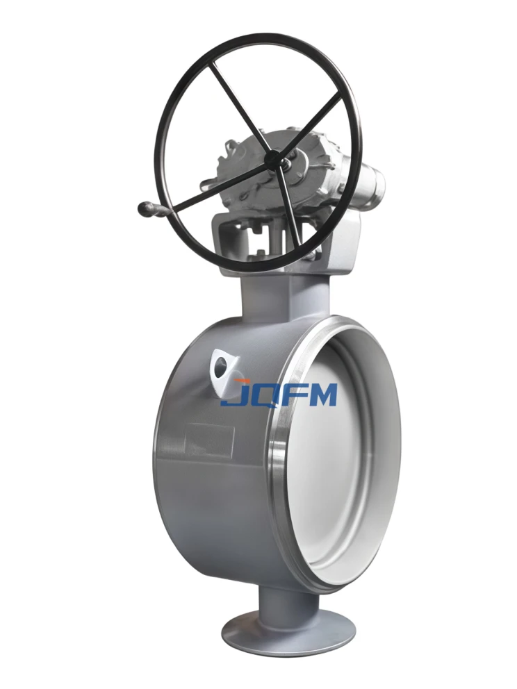 Three eccentric butt butterfly valve