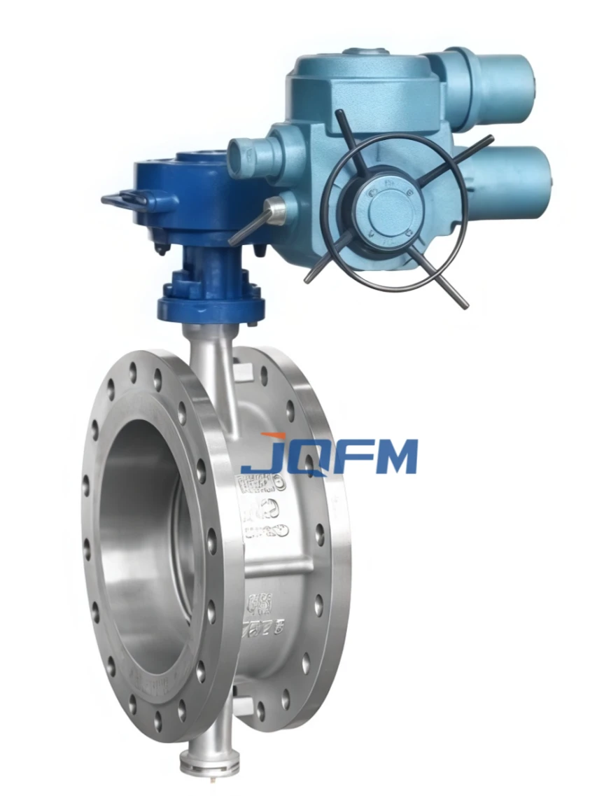 Electric three eccentric flange butterfly valve