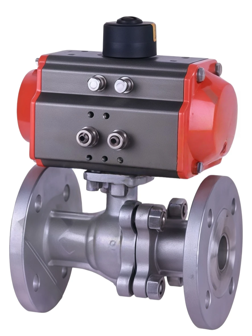 Pneumatic floating ball valve