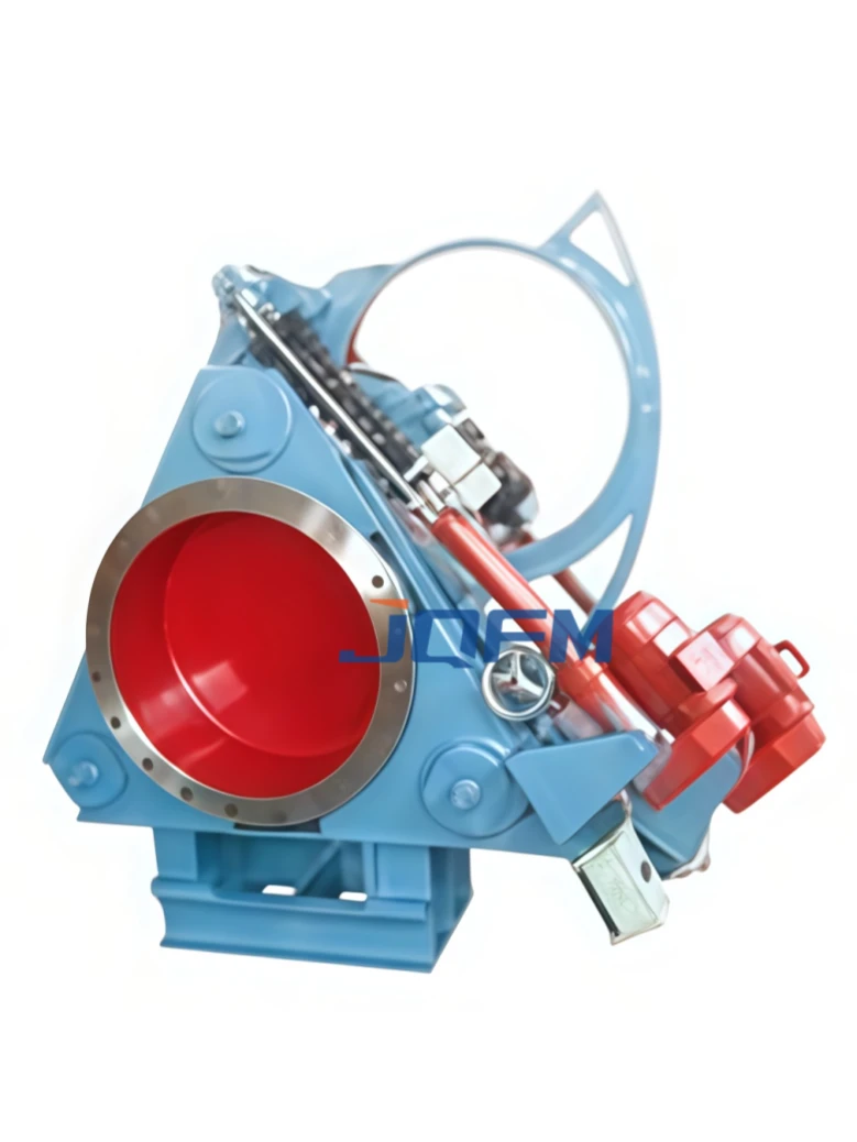 Electric push rod sector blind valve
