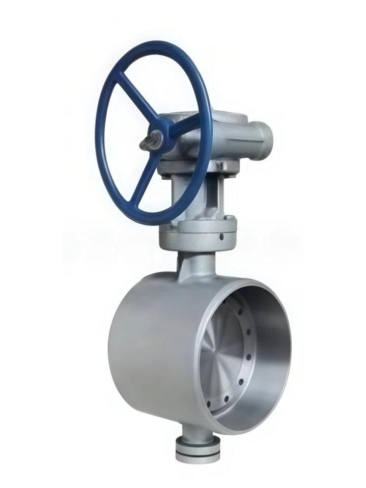 Three eccentric butt butterfly valve