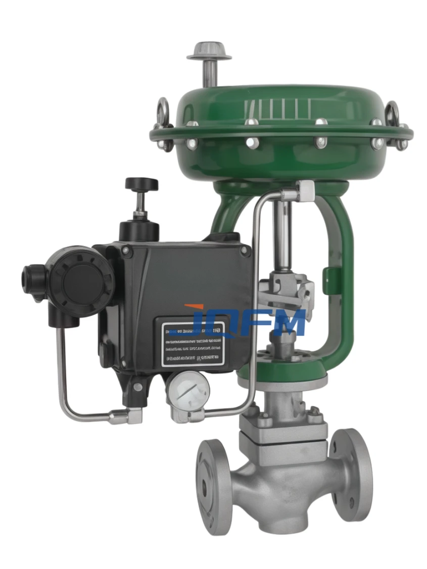 Pneumatic single seat regulating valve