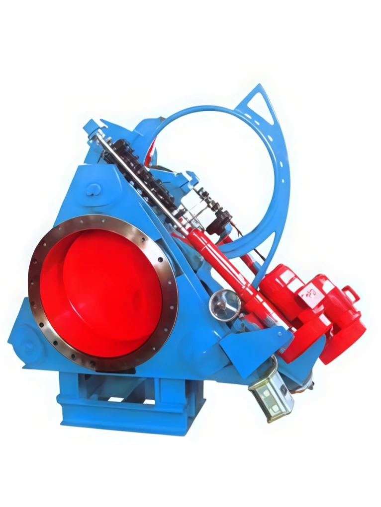 Electric push rod sector blind valve