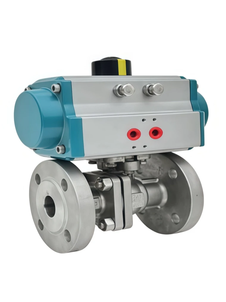 Pneumatic high temperature ball valve