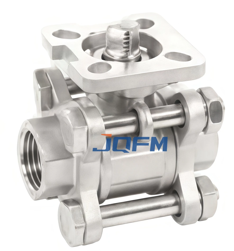 3PC Internal thread high platform ball valve valve