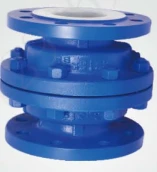 Fluorine lined vertical check valve