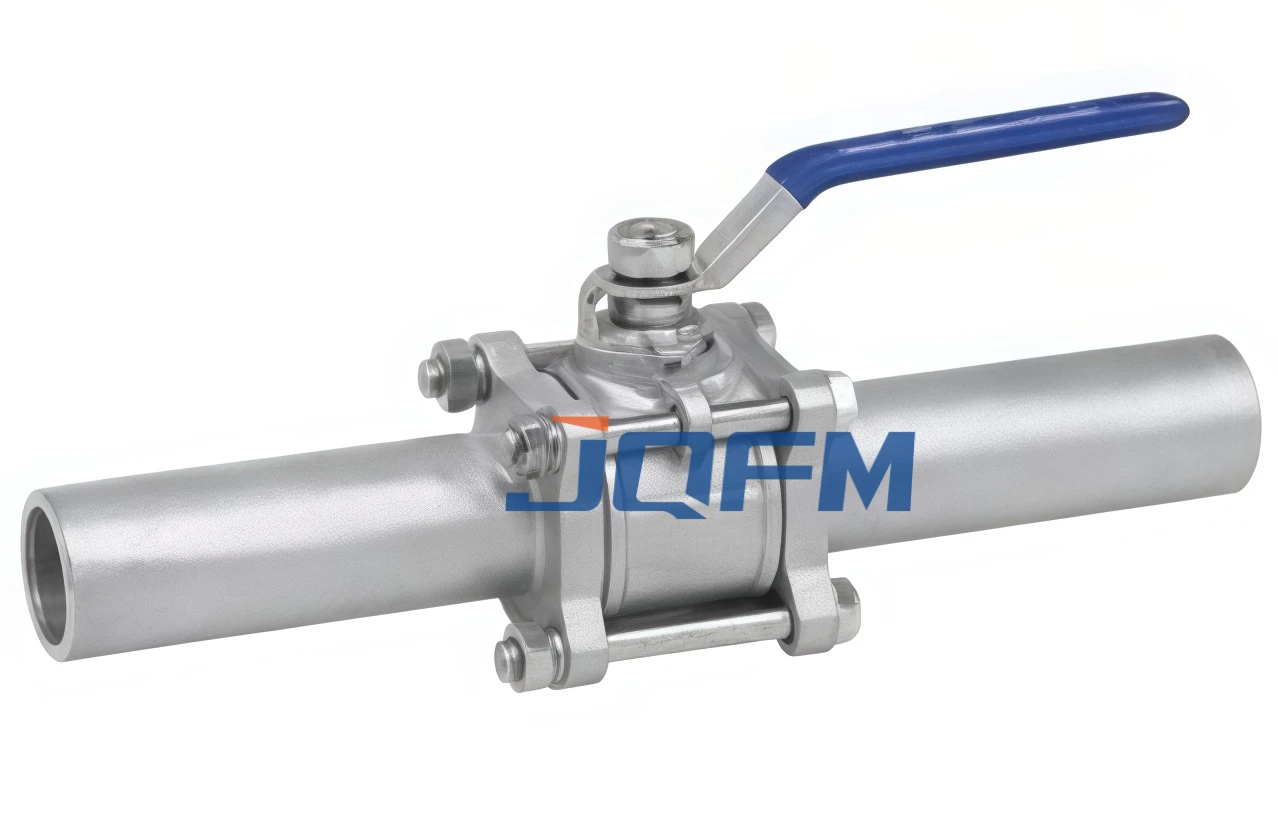 3PC extended butt welding ball valve