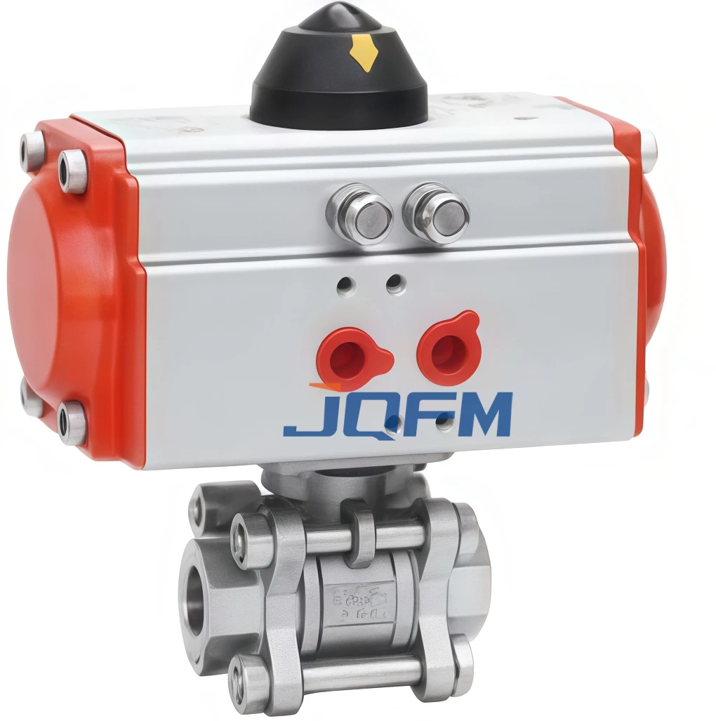 Pneumatic screw ball valve