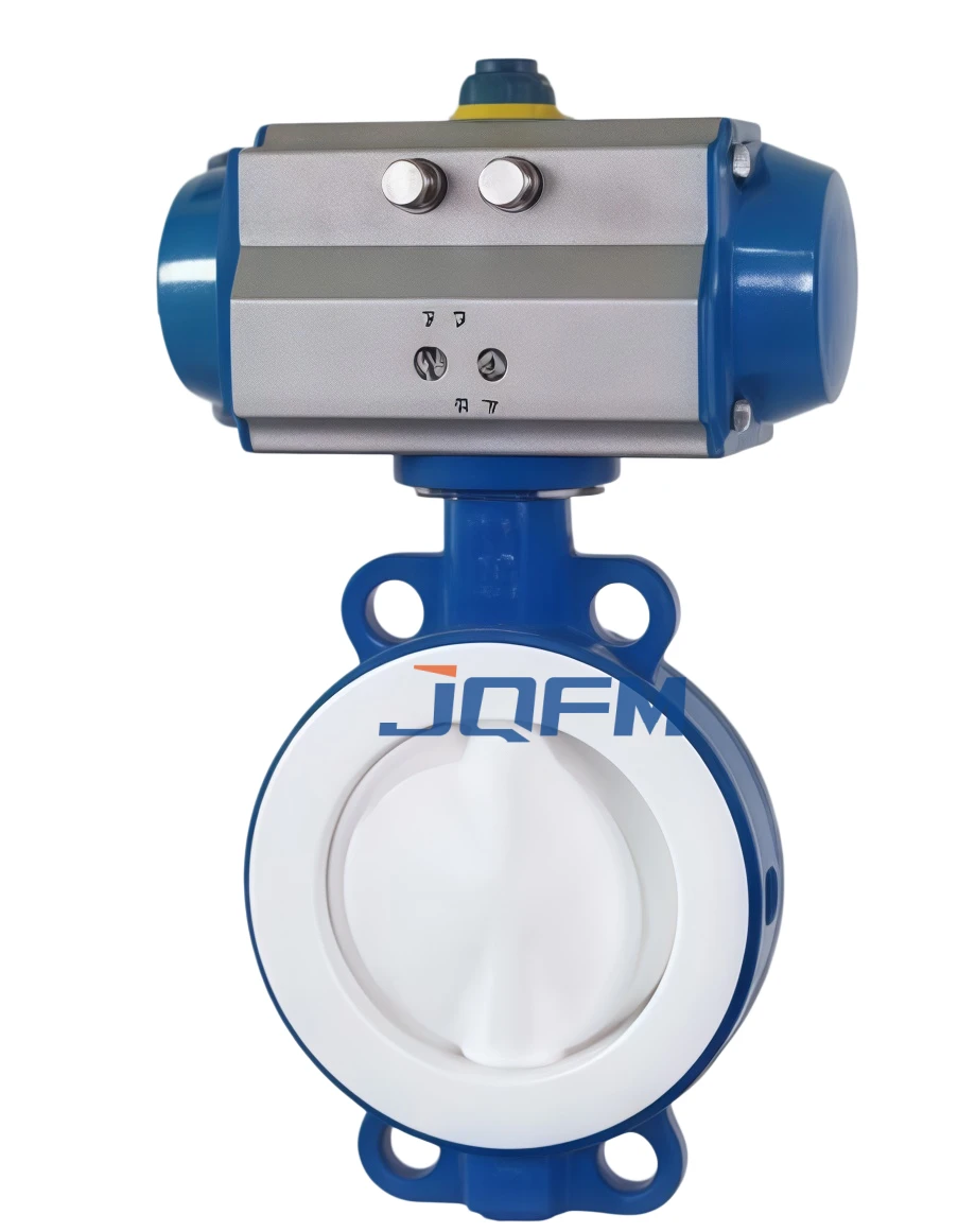 Fully lined PTFE pneumatic butterfly valve