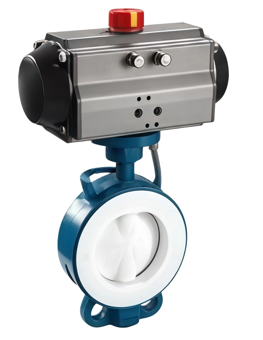 Fully lined PTFE electric butterfly valve