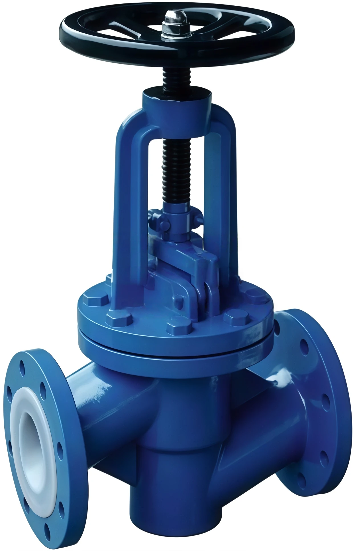 Flange fluorine lined globe valve