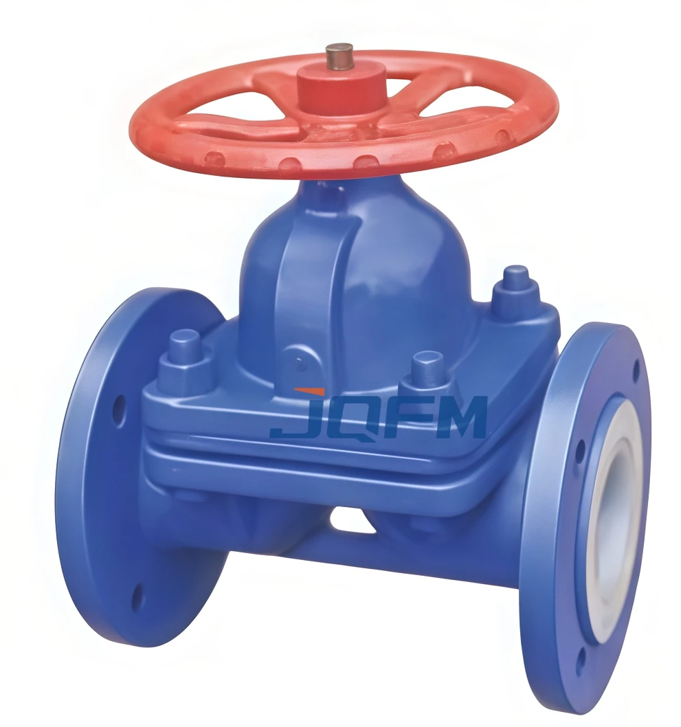 Fluorine lined diaphragm valve