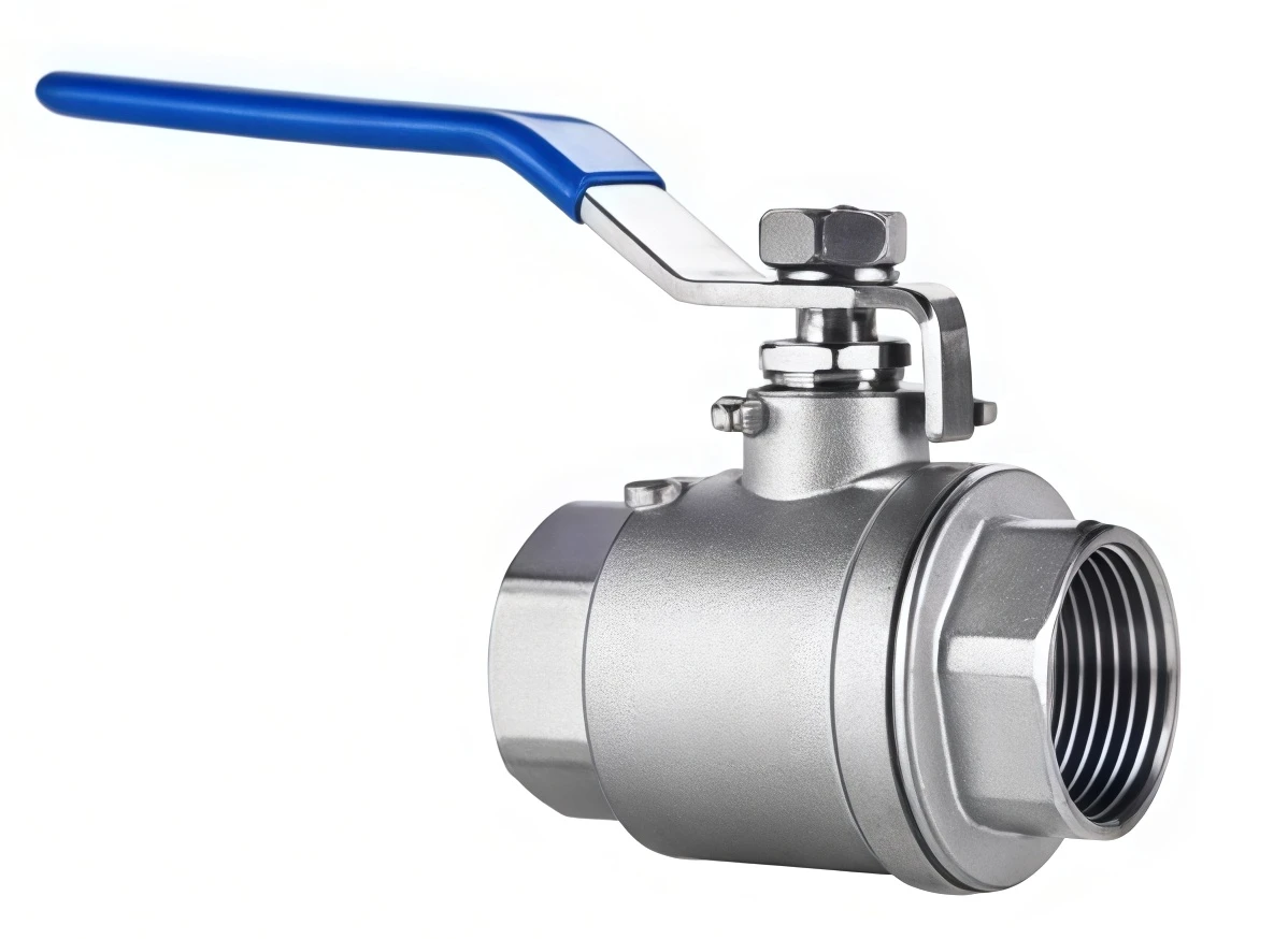 Two-piece ball valve