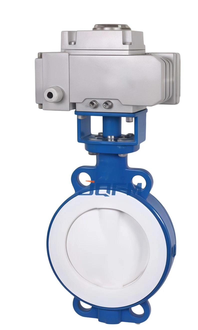 Fully lined PTFE electric butterfly valve