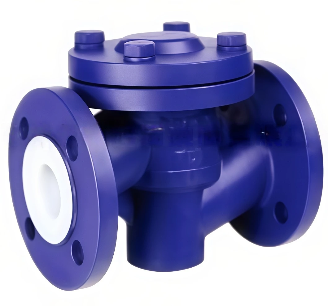 Fluorine-lined check valve